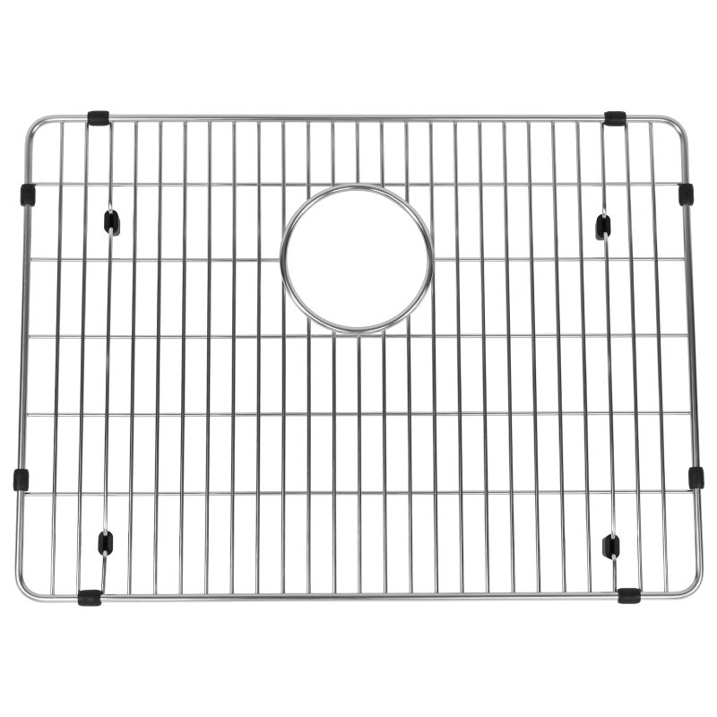BUMLLASHOP Kitchen Accessories EBG1914 Stainless Steel Sink Grid Protectors for Kitchen Sink19x 14The metal grating at the bottomMetal Sink Grate with Rear Drain for Single Bowl1PCS - Image 2