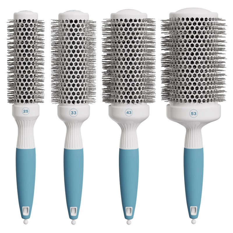 Osensia Round Brush Set for Blow Drying and Styling - Ceramic Ionic Thermal Brushes, Wet Hair Brush Bundle with Travel Bag for Women and Men - Image 1