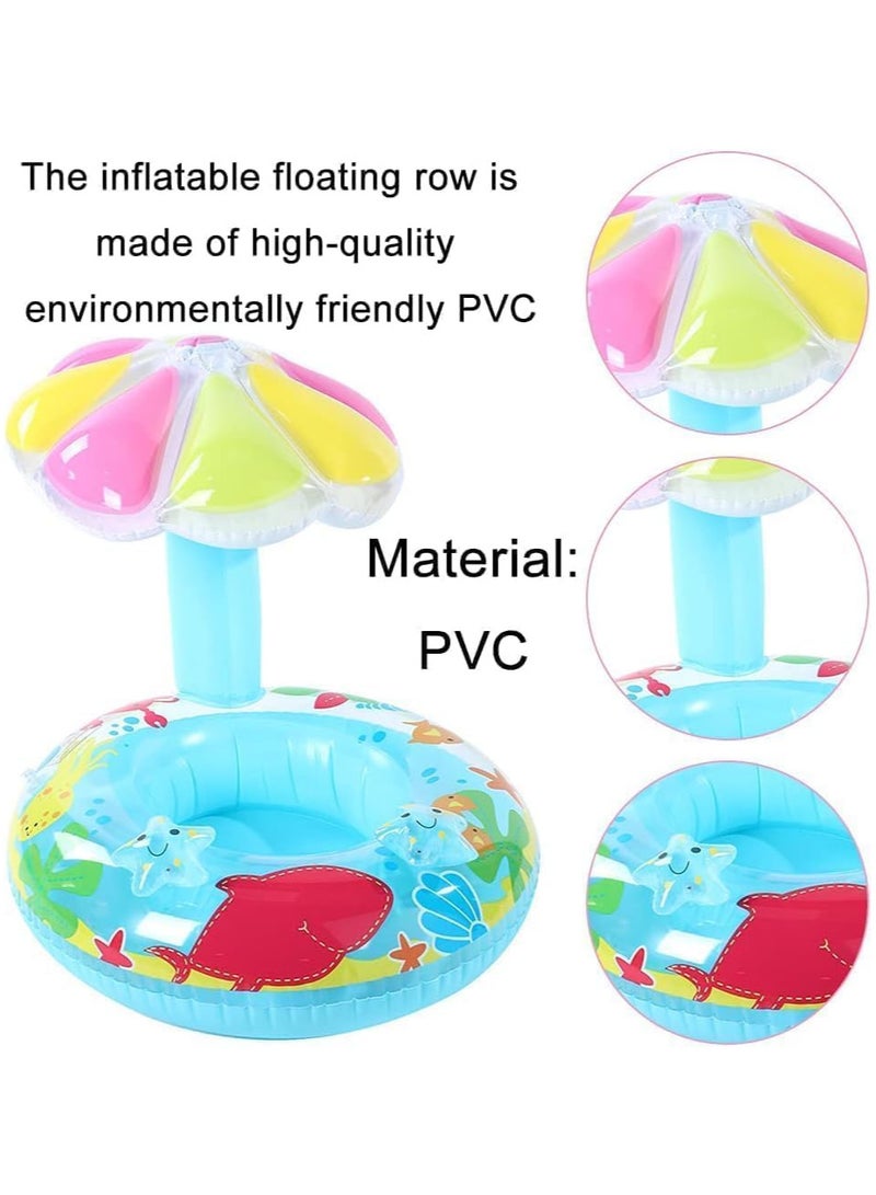 عوامة اطفال شكل مشرم مظلة شمسية للأطفال والرضع تحميهم من حرارة الشمس بألوان جذابة - Image 2