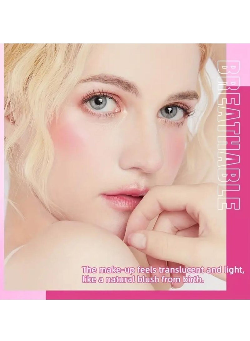 QiBest أحمر خدود كوشن ناعم لامع وجه عالي الصبغة مكياج طويل الأمد وخفيف الوزن بودرة أحمر خدود فضفاضة كوشن هواء أحمر خدود طبيعي للخدود #03 توت بري - Image 5