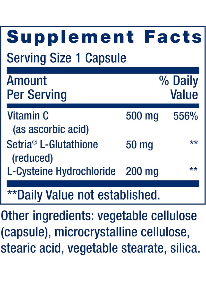 Life Extension Glutathione Cysteine & Vitamin C, 100 Capsules, Antioxidant & Immune Support, Non-GMO & Gluten-Free - Image 3