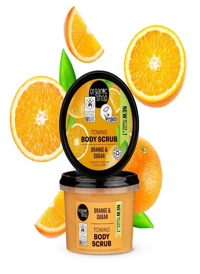 Organic Shop Body Scrub Natural Sicilian Orange and Sugar 250ml - Image 2