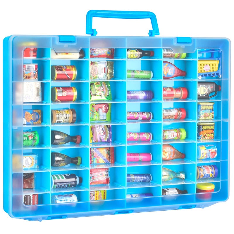 FULLCASE Case Compatible with 5 Surprise for Mini Brands Toys Series 14 Mystery Capsule Storage for Mini Mart Collection Organizer for CollectiblesCase Only Blue - Image 2