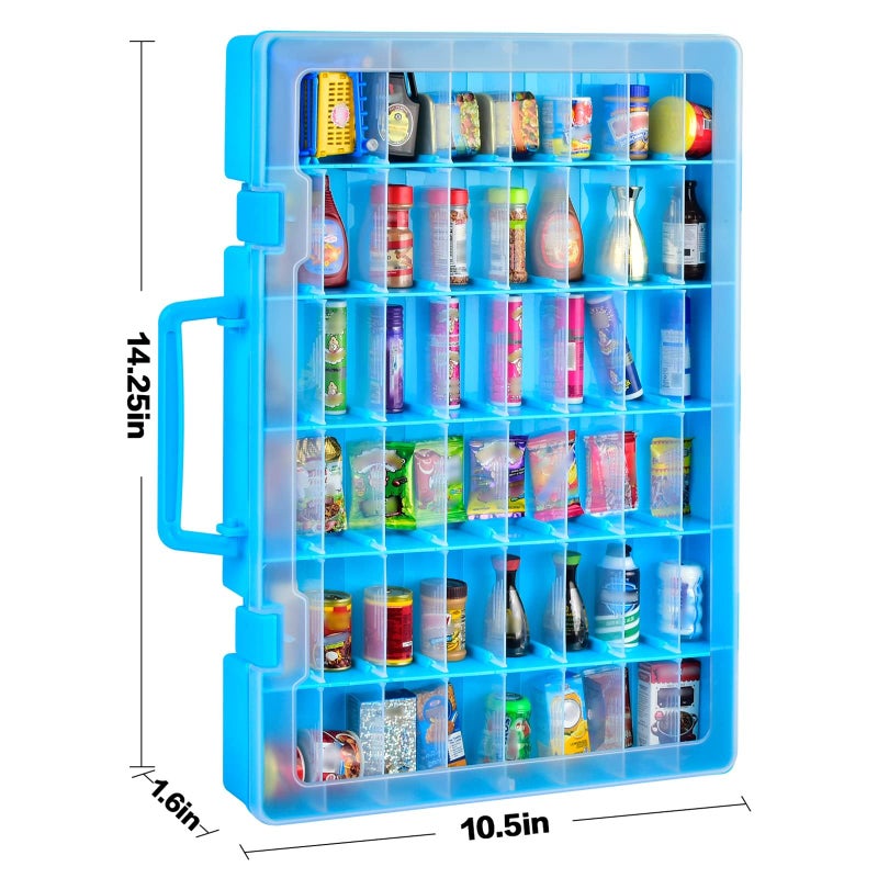 FULLCASE Case Compatible with 5 Surprise for Mini Brands Toys Series 14 Mystery Capsule Storage for Mini Mart Collection Organizer for CollectiblesCase Only Blue - Image 3