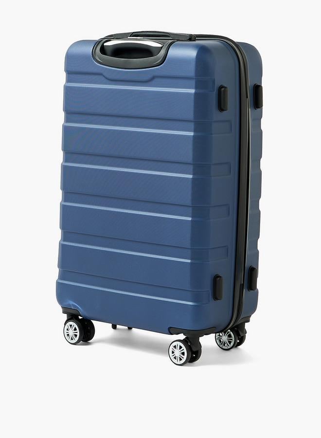 Wave Textured Hardcase Luggage Trolley With Retractable Handle - 24 Inches Check-In Bag - Image 3