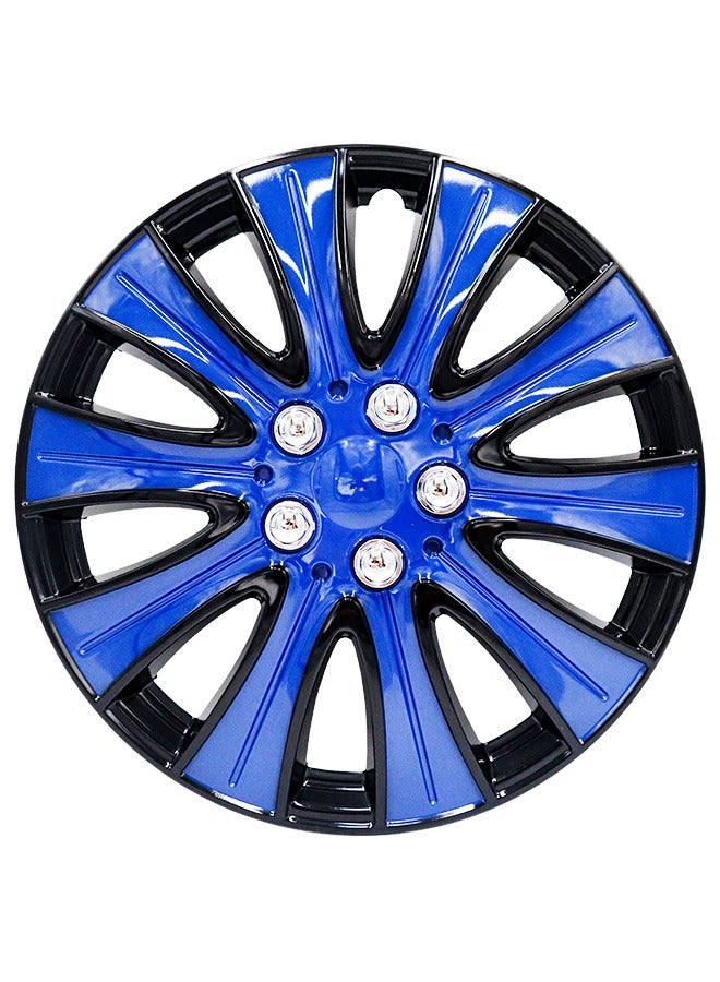 EMTC Pack of 4 EM-3140 Taiwan Wheel Cover | 14" Inch | Black Blue 2 Universal Nested Style - Image 2