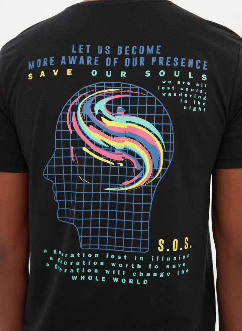 trendyol Graphic Crew Neck T-Shirt