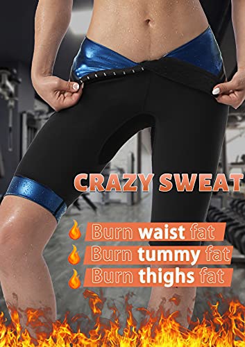 QZSH Sauna Pants Women Sweat Capris Slimming Leggings,Mesh Crotch,High Waist Workout Body Shaper Suits(TBH70031-01-XXL) - Image 2