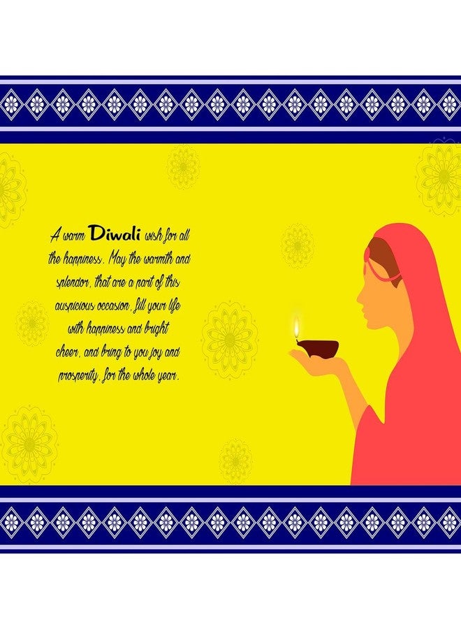 Alwaysgift Happy Diwali with Lots of Love 2 Diyas, Ladies Wallet, Smiley Keychain,s & Greeting Card Hamper - Image 3