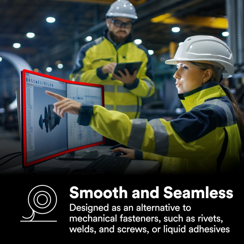 3M VHB Tape 5952 Double-Sided Acrylic Foam Tape - Heavy Duty, Industrial Mounting Tape - 3/4 inch width x 15 yards length, 45 mil thick - Black - Image 4