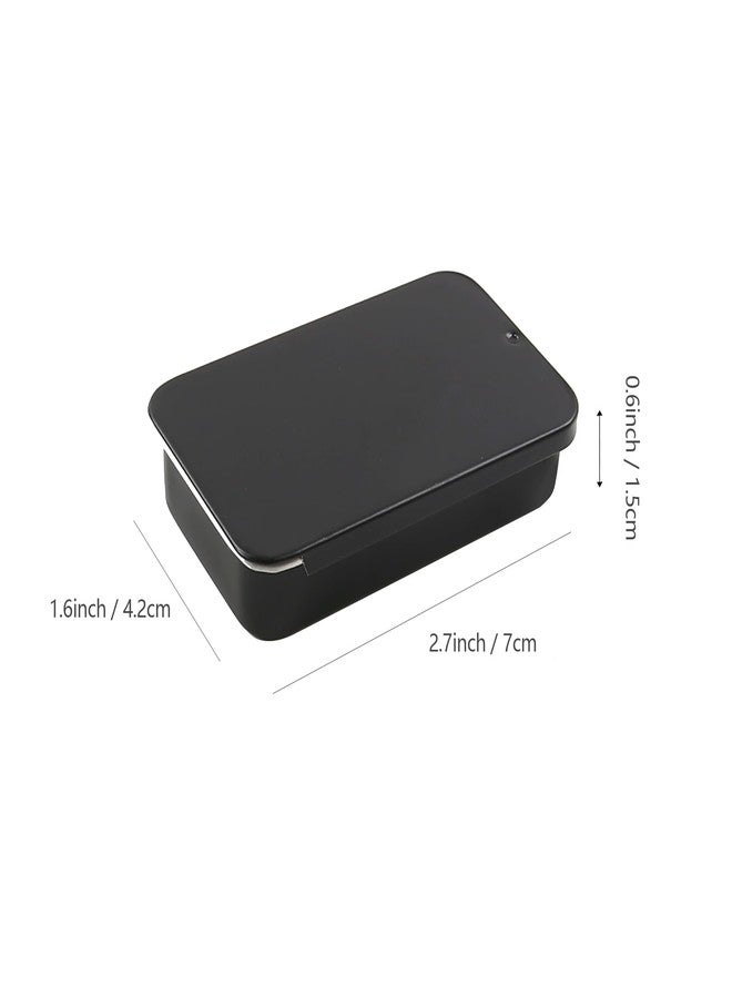 Vagocom 2Pcs Toothpick Holder, Portable Empty 2.7*1.6*0.6inch / 7*4.2*1.5cm Reusable Metal Toothpicks Case,Small Toothpick Dispenser for Travel,Outdoor,Camping(Black) - Image 2