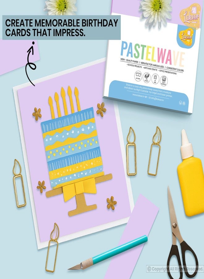 Lakeer A4 Pastel Color Paper- Pastel Lavender Colour, Pack of 50 Sheets | 150 GSM Thick for Arts and Crafts, Printing, DIY Projects, Etc - Image 4