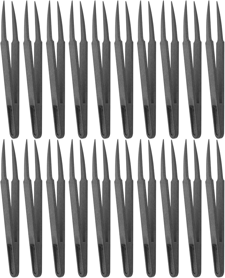 Carbon Fiber Anti Static Tweezers Set 20 Piece Kit High Precision Electronics Repair Tools - Image 3
