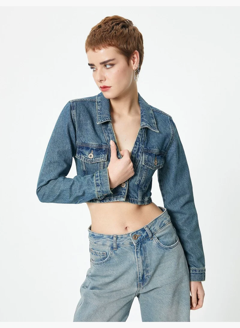 كوتون Crop Jean Jackets