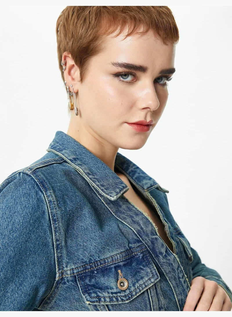 كوتون Crop Jean Jackets