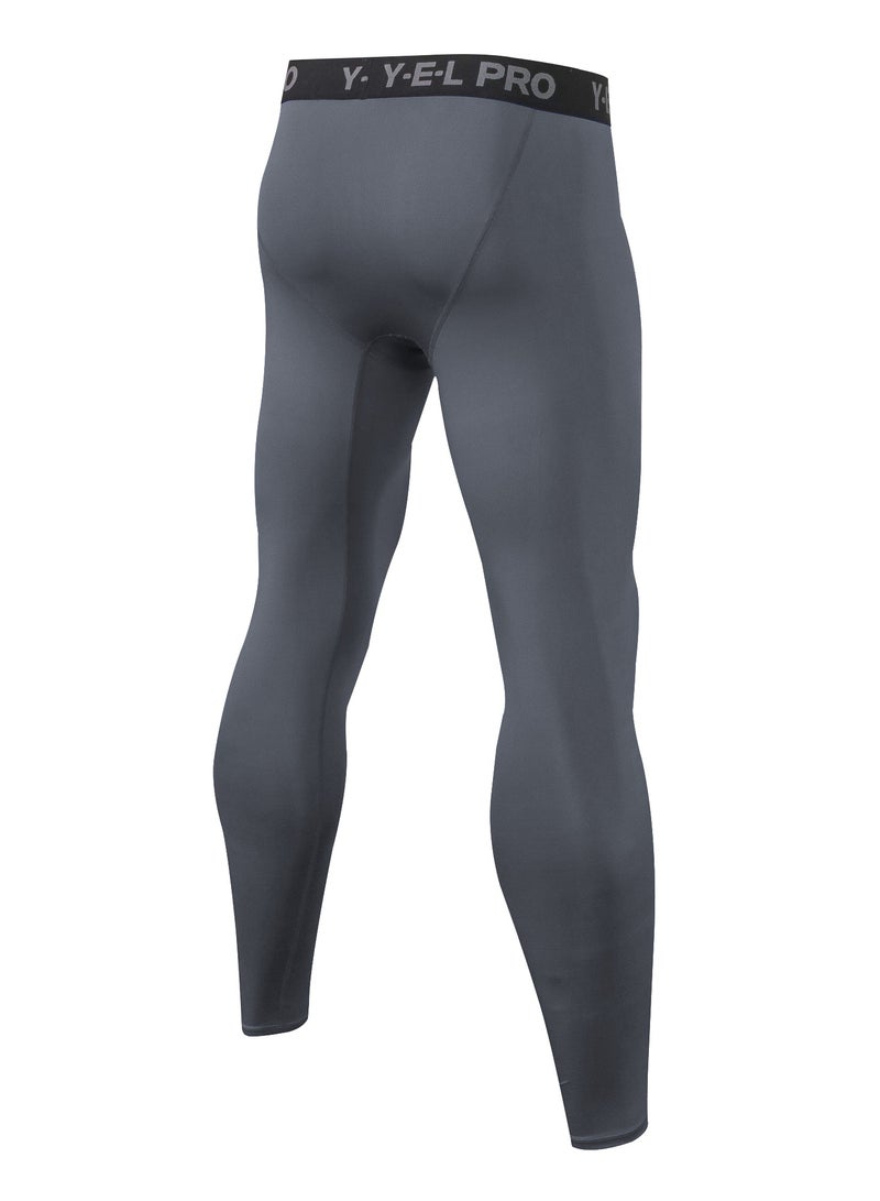 YEL PRO Men Quick Dry Breathable Elastic Trousers Grey - Image 2