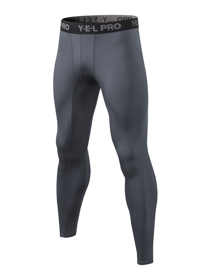 YEL PRO Men Quick Dry Breathable Elastic Trousers Grey - Image 1