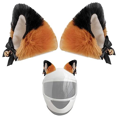 Luchike 1 Pair Cute Cat Ears Helmet Decorations Helmet Accessories Plush Helmet Ears Helmet Horns Helmet Embellishments Style 14 - Image 1