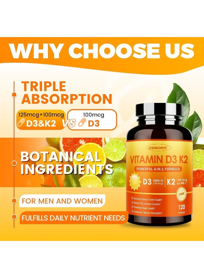 ZEBORA Vitamin D3 K2 Capsules for Immune Support - Image 5