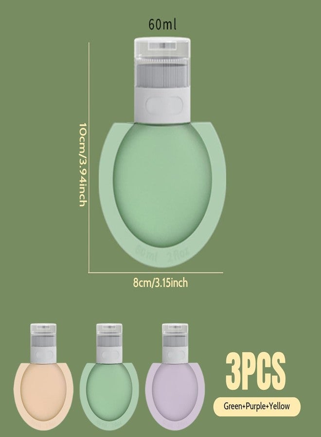 JICOOT Travel Bottles for Toiletries, 3 Pack TSA Approved Travel Size Containers, 60ML Leak Proof Refillable Travel Accessories for Shampoo Conditioner, BPA Free Travel Bottles with Toiletry Bag - Image 2