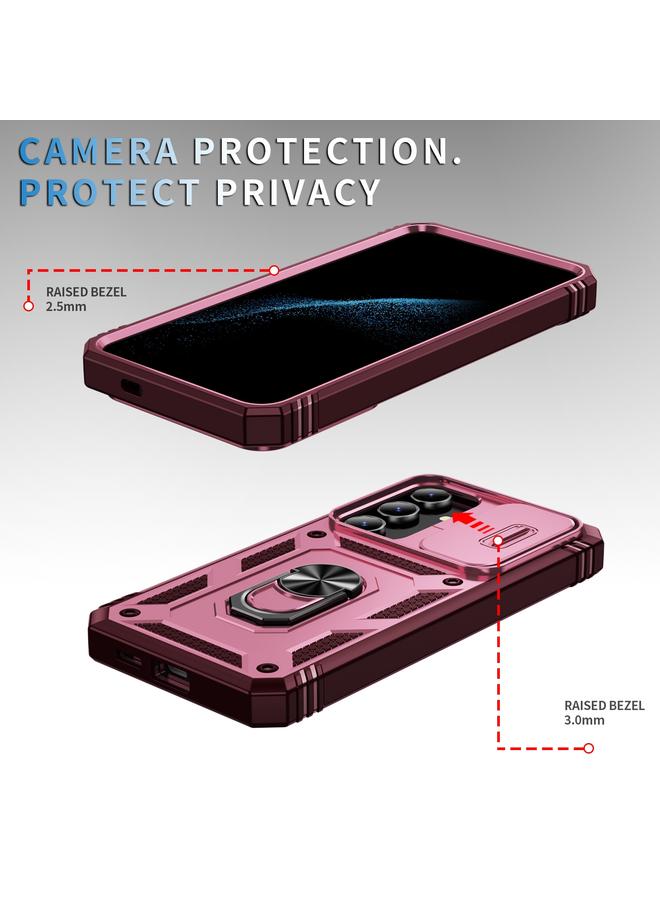 S-TOP Case For Samsung Galaxy S24+ 5G Sliding Camshield TPU + PC Phone Case with Holder - Image 3