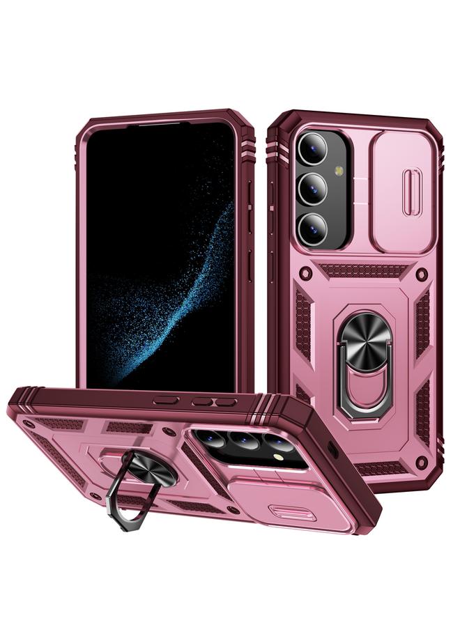 S-TOP Case For Samsung Galaxy S24+ 5G Sliding Camshield TPU + PC Phone Case with Holder - Image 1