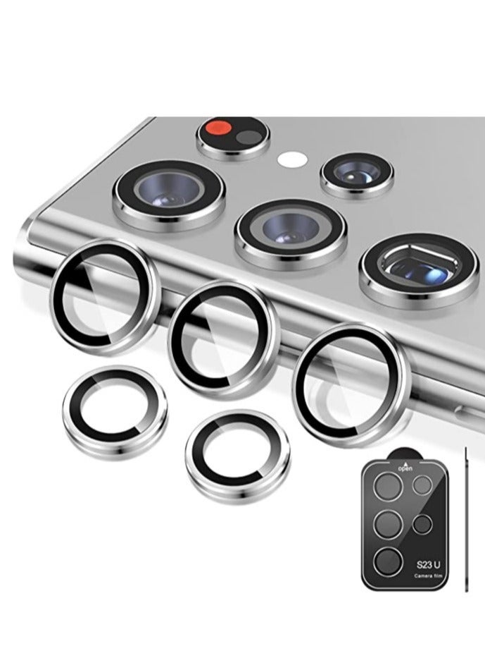 ELTRAZONE حامي عدسة كاميرا سامسونج جالاكسي S23 ألترا، غطاء عدسة كاميرا زجاج مقسى 9H، غطاء شاشة معدني فردي - Image 1