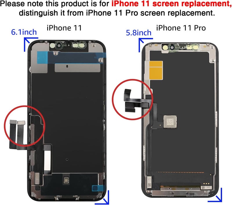 Yodoit for iPhone 11 Screen Replacement Kit Full HD COF LCD Display 3D Touch Digitizer Frame Full Assembly with Repair Tool for Model A2111, A2223, A2221 Black 6.1inch - Image 4