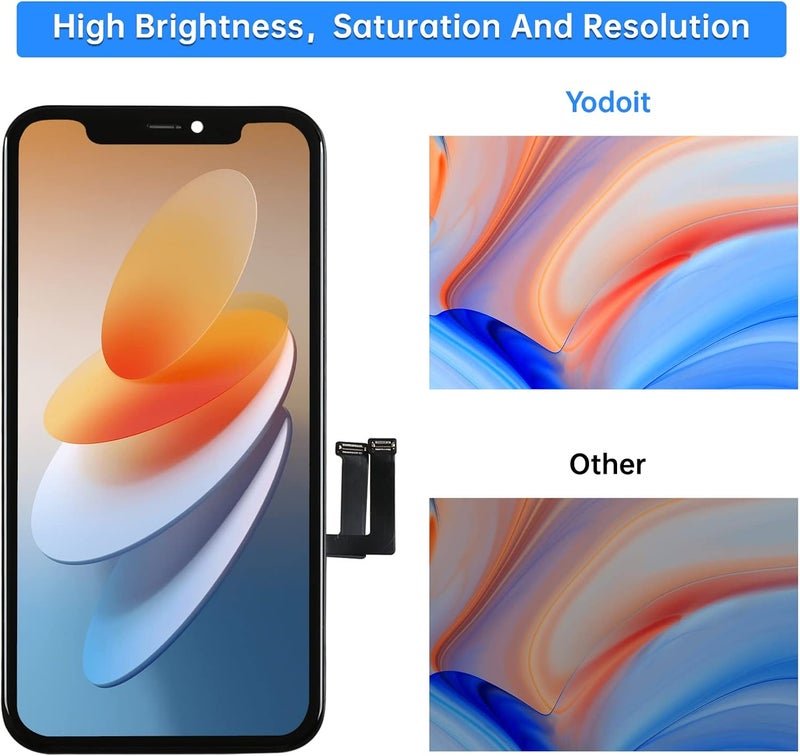 Yodoit for iPhone 11 Screen Replacement Kit Full HD COF LCD Display 3D Touch Digitizer Frame Full Assembly with Repair Tool for Model A2111, A2223, A2221 Black 6.1inch - Image 3