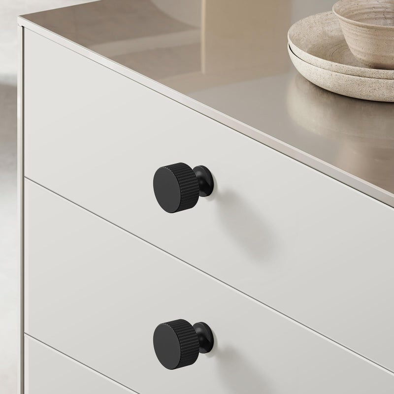 FAPUAL 10 Pack Matte Black Cabinet Knobs for Kitchen Cabinets and Dresser Drawersï¼ŒRound Single Hole Hardware Handles Pullsï¼ŒCupboard Drawer Knob - Image 3