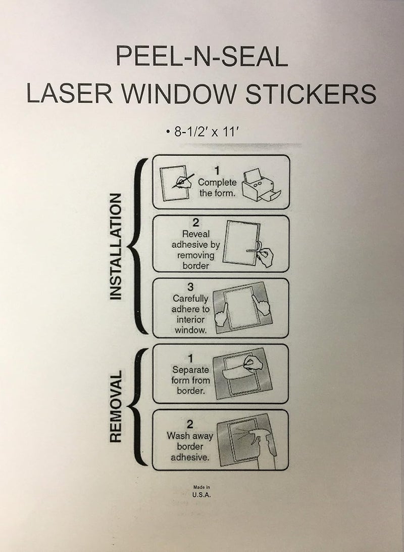 A Plus Plain White Addendum Car Window Stickers with Adhesive - 250 Qty (8.5 x 11 inches) - Image 3