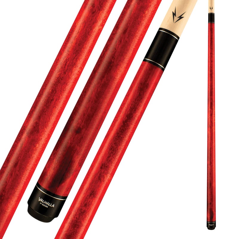 Viking Valhalla 100 Series Pool Cue Power Rings Performance Pool Stick for Home Pool Table Play 2 Piece 58 Inch Pool Cue with Resin Ferrule Stainless Steel Pin VA104 19oz Red - Image 2