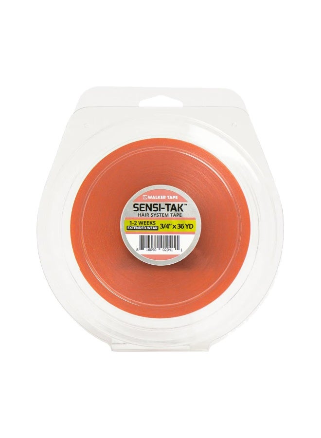 Walker Tape® Sensi-Tak Tape Roll 3/4" x 36 Yards – Clear Wig Adhesive Tape for Poly Hair Systems – Strong Hold, Low Residue, Skin Safe, Easy Clean Removal, Extended Wear Toupee Tape - Image 1