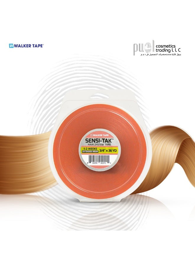 Walker Tape® Sensi-Tak Tape Roll 3/4" x 36 Yards – Clear Wig Adhesive Tape for Poly Hair Systems – Strong Hold, Low Residue, Skin Safe, Easy Clean Removal, Extended Wear Toupee Tape - Image 5