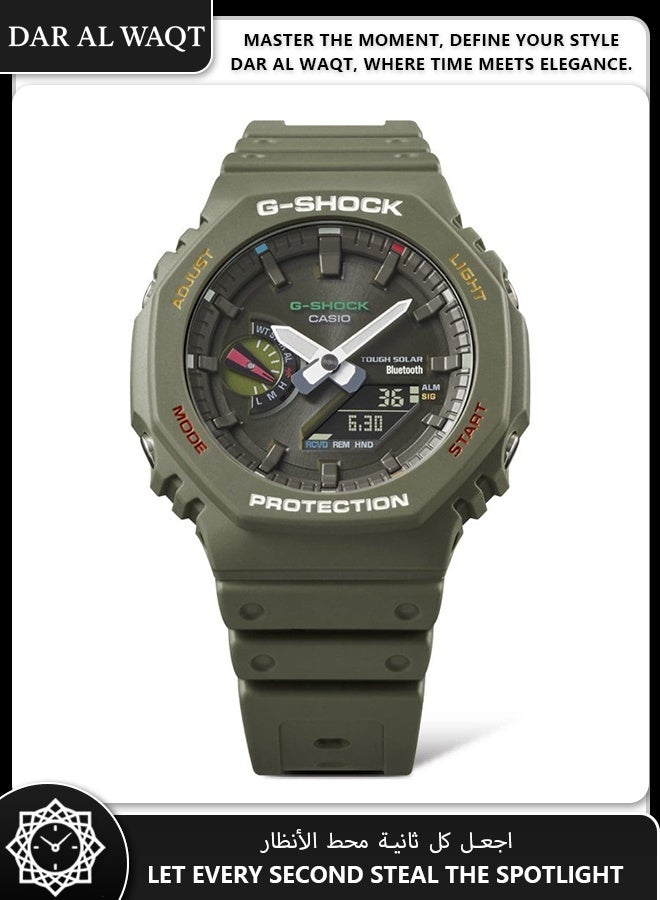 كاسيو ساعة كاسيو جي شوك GA-B2100FC-3A إصدار الألوان الزاهية - لمسات ملونة مميزة، اتصال بالهاتف، شحن بالطاقة الشمسية، هيكل كربوني واقي - Image 3