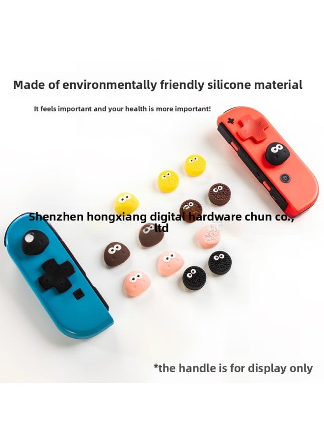 For Nintendo SWITCH Rocker Cap Ns Handle Lite Rocker Cap, Q Version Cheese Biscuit Series-Product Color:Black Cookies - Image 3