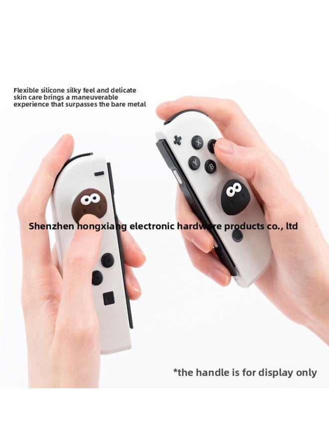 For Nintendo SWITCH Rocker Cap Ns Handle Lite Rocker Cap, Q Version Cheese Biscuit Series-Product Color:Black Cookies - Image 4