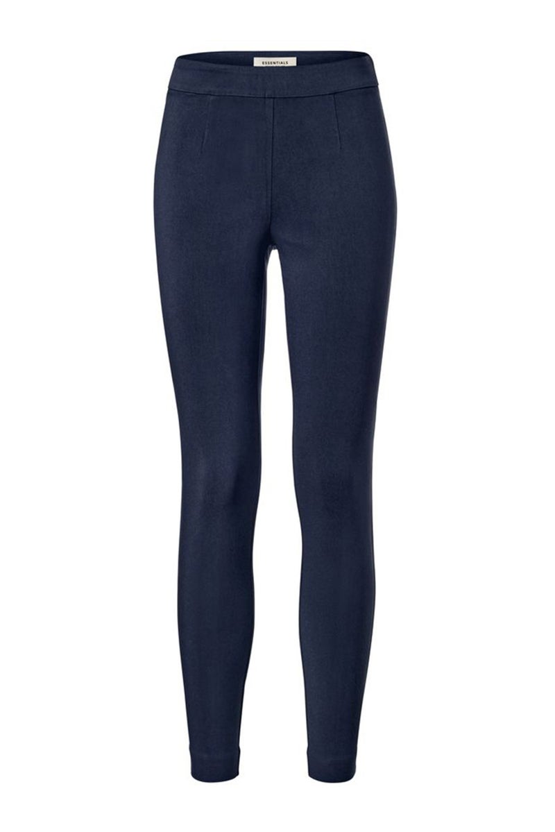 Tchibo Women Regular Leg Plain Pants, Navy Blue  - Image 2