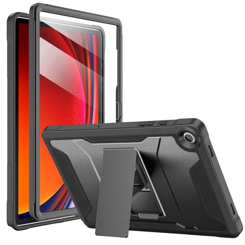 Soke Case for Samsung Galaxy Tab A9 Plus 2023, with Built-in Screen Protector and Kickstand, Rugged Full Body Protective Cover for Galaxy Tab A9+ 11 Inch Tablet [SM-X210/X216/X218],Black - Image 1