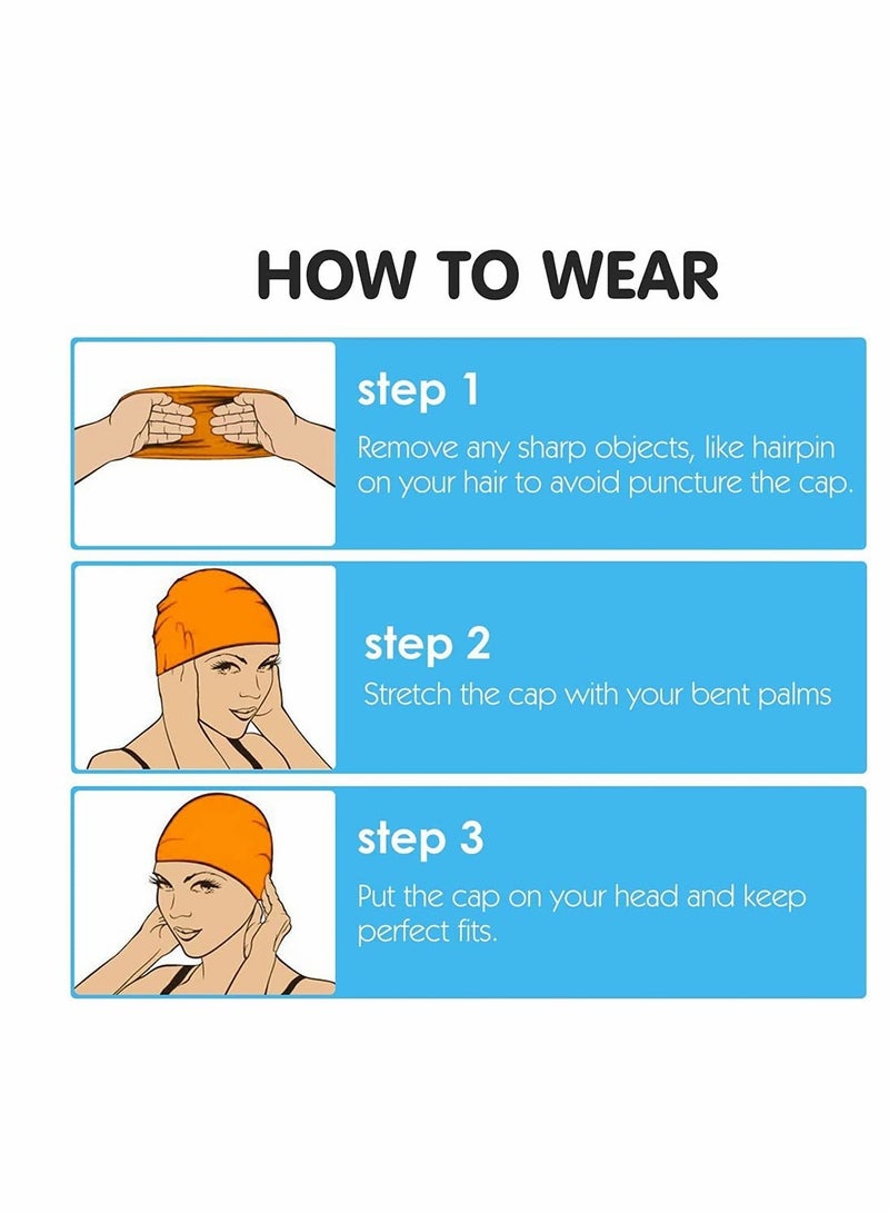 KASTWAVE Kids Swim Cap, Fun Silicone High Elastic Swim Caps, Boys and Girls Waterproof Children Diving Cartoon Animals Cap for Long Short Hair - Image 3