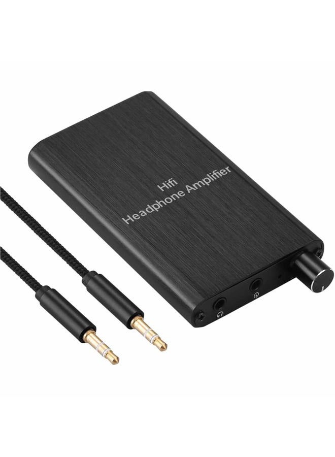 Mypin Headphone Amplifier, Portable HiFi Headphone Amp 3.5mm Stereo Audio Gain Switch Support Impedance 16-300Ω Headset for MP3/MP4 /Phones/Digital Players/Computers/Xbox one,PS4,PS5 Controller - Image 1