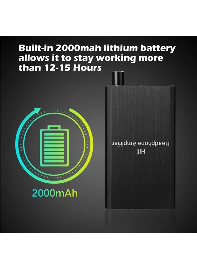 Mypin Headphone Amplifier, Portable HiFi Headphone Amp 3.5mm Stereo Audio Gain Switch Support Impedance 16-300Ω Headset for MP3/MP4 /Phones/Digital Players/Computers/Xbox one,PS4,PS5 Controller - Image 5