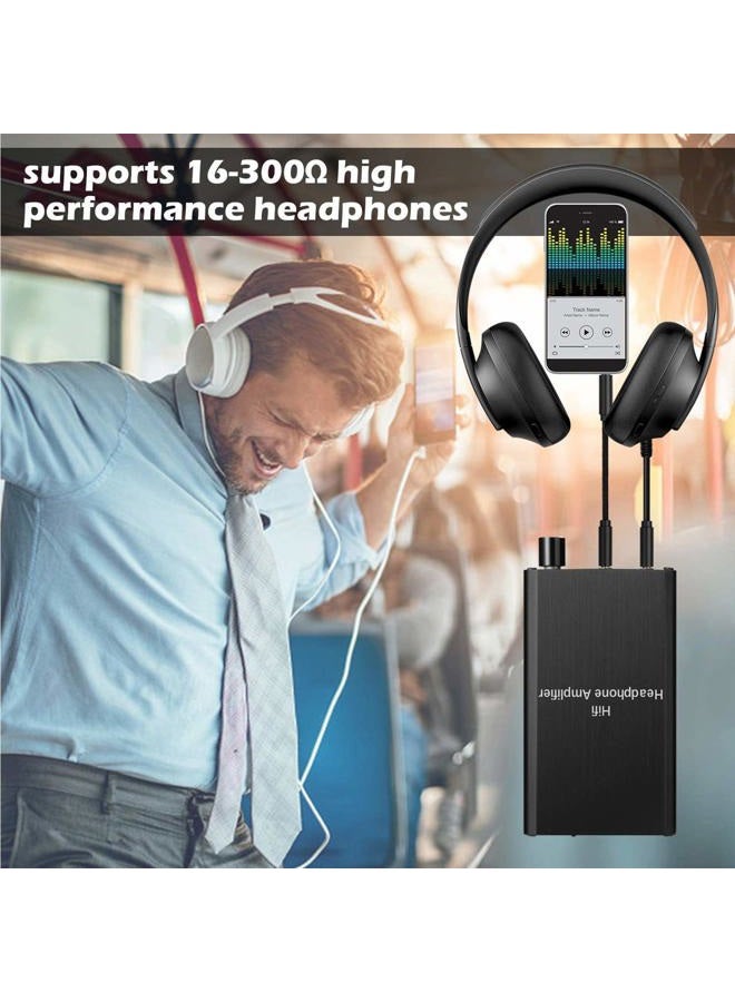 Mypin Headphone Amplifier, Portable HiFi Headphone Amp 3.5mm Stereo Audio Gain Switch Support Impedance 16-300Ω Headset for MP3/MP4 /Phones/Digital Players/Computers/Xbox one,PS4,PS5 Controller - Image 3