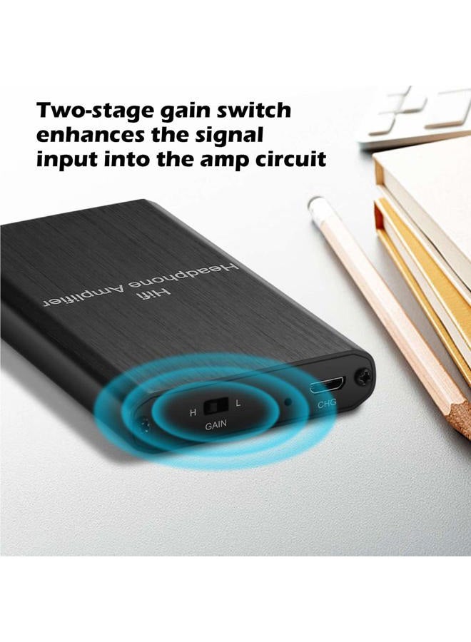 Mypin Headphone Amplifier, Portable HiFi Headphone Amp 3.5mm Stereo Audio Gain Switch Support Impedance 16-300Ω Headset for MP3/MP4 /Phones/Digital Players/Computers/Xbox one,PS4,PS5 Controller - Image 4