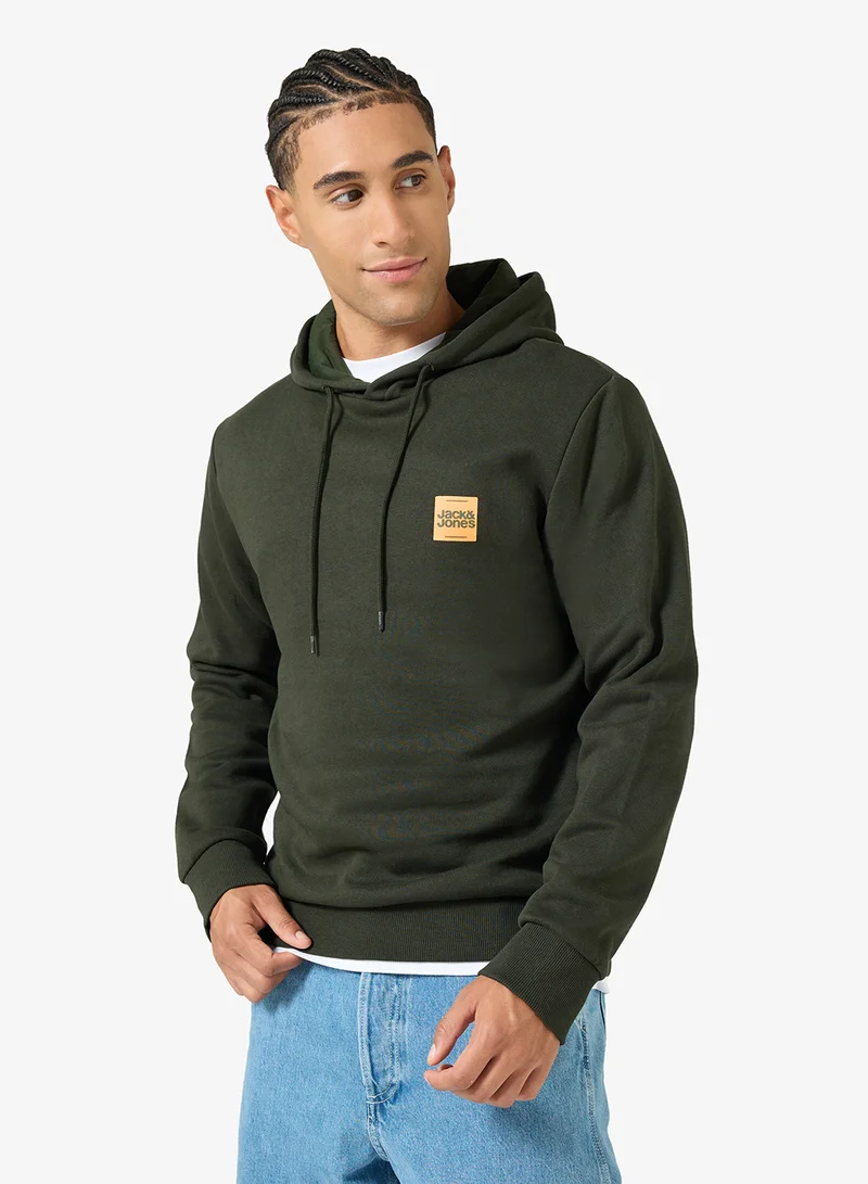 JACK & JONES Logo Regular Fit Pullover Hoodie