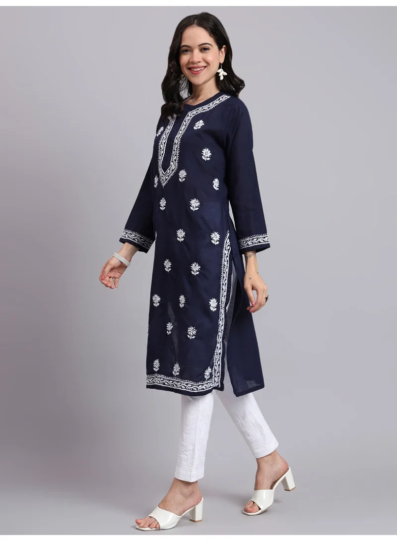 Alaya Hand Embroidered Chikankari Cotton Kurta-AL3999