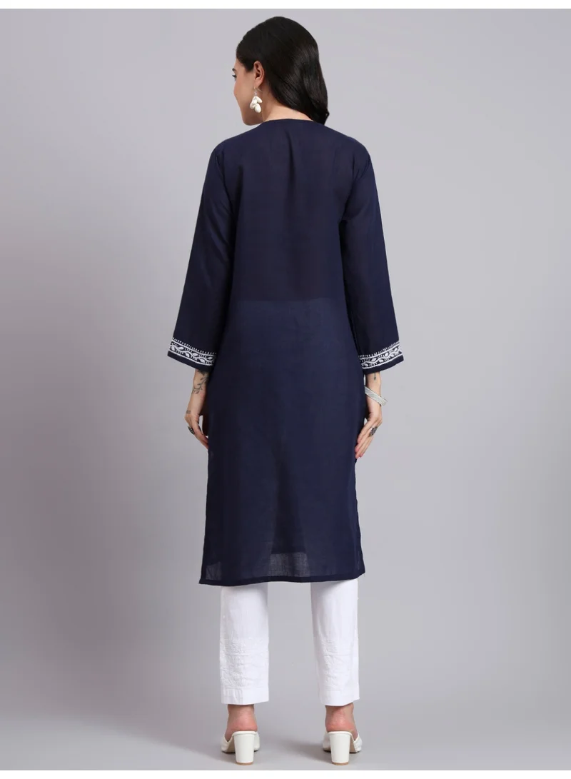 Alaya Hand Embroidered Chikankari Cotton Kurta-AL3999