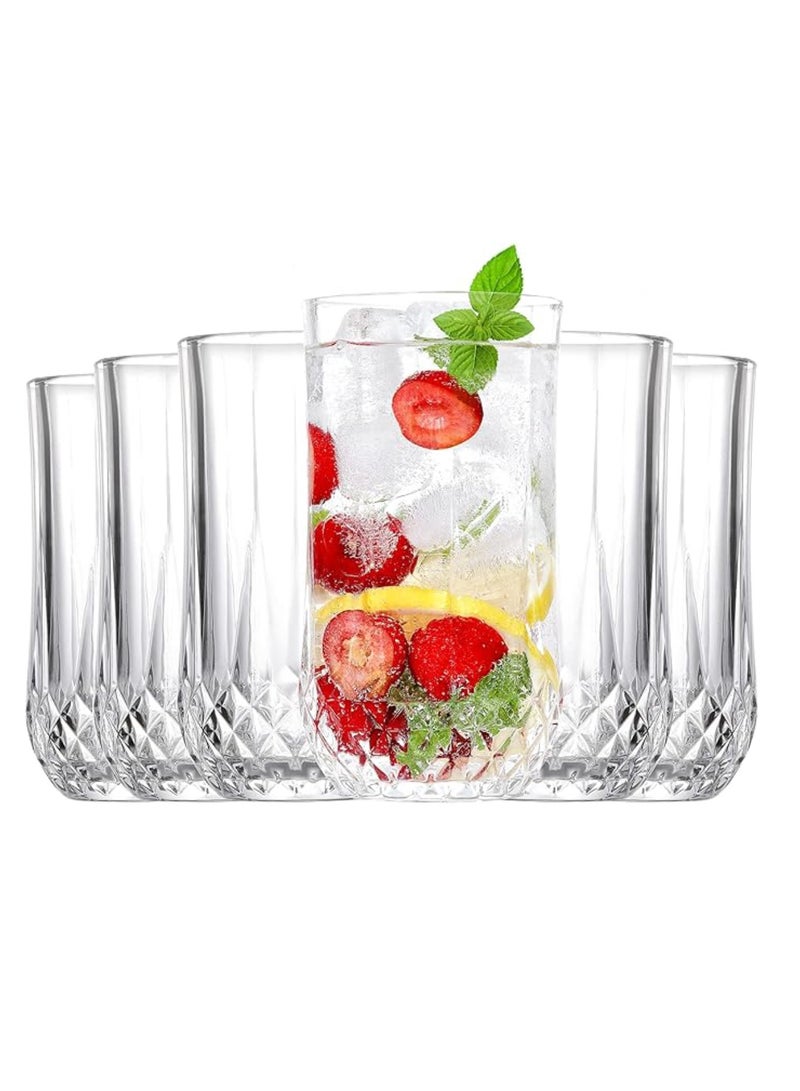 Vitacelli Highball Drinking Glasses Set of 2, Clear Cocktail Glasses, 11 Ounce/325ML Cups, Elegant and Durable Tall Bar Glassware Sets for Water, Juice, Cocktails, Beer, Glass Cups Set with Shockproof Package - Image 3