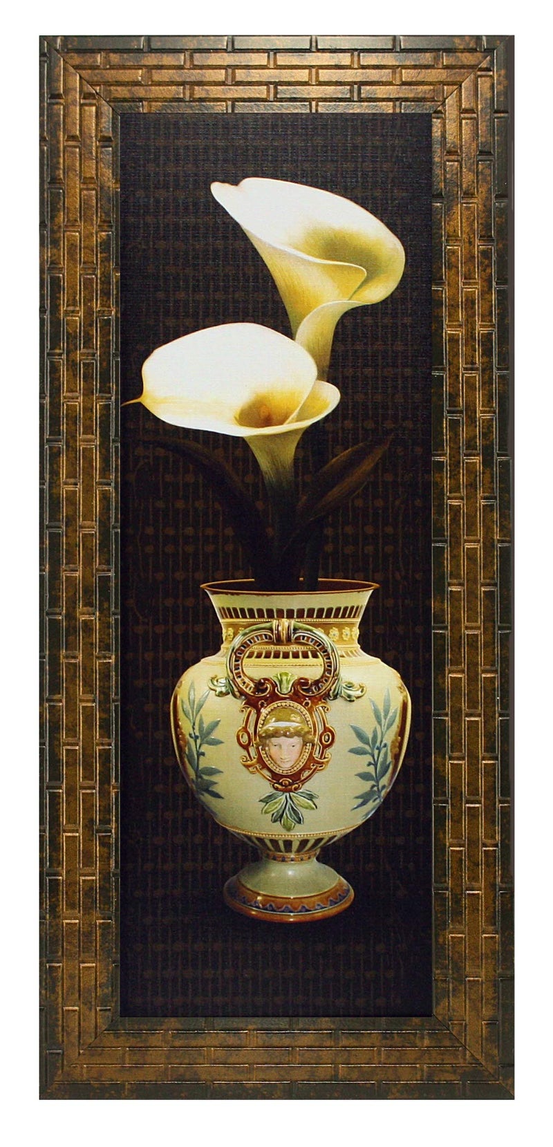 Indianara Set of 3 Floral Paintings (1687) Without Glass 5.2 X 12.5, 9.5 X 12.5, 5.2 X 12.5 INCH - Image 2