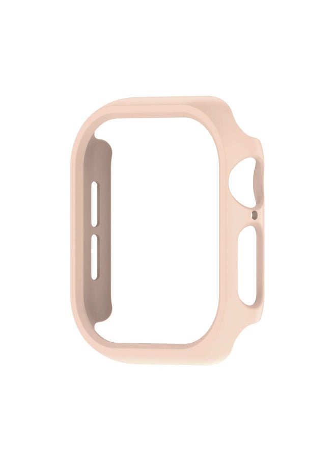 حافظة لساعة Apple Watch 10 حافظة Apple Watch 9 8 حافظة مجوفة غير لامعة مع حواف حافظة iWatch - اللون: 5# غلاف مجوف غير لامع وردي رملي - الأبعاد: 41 مم